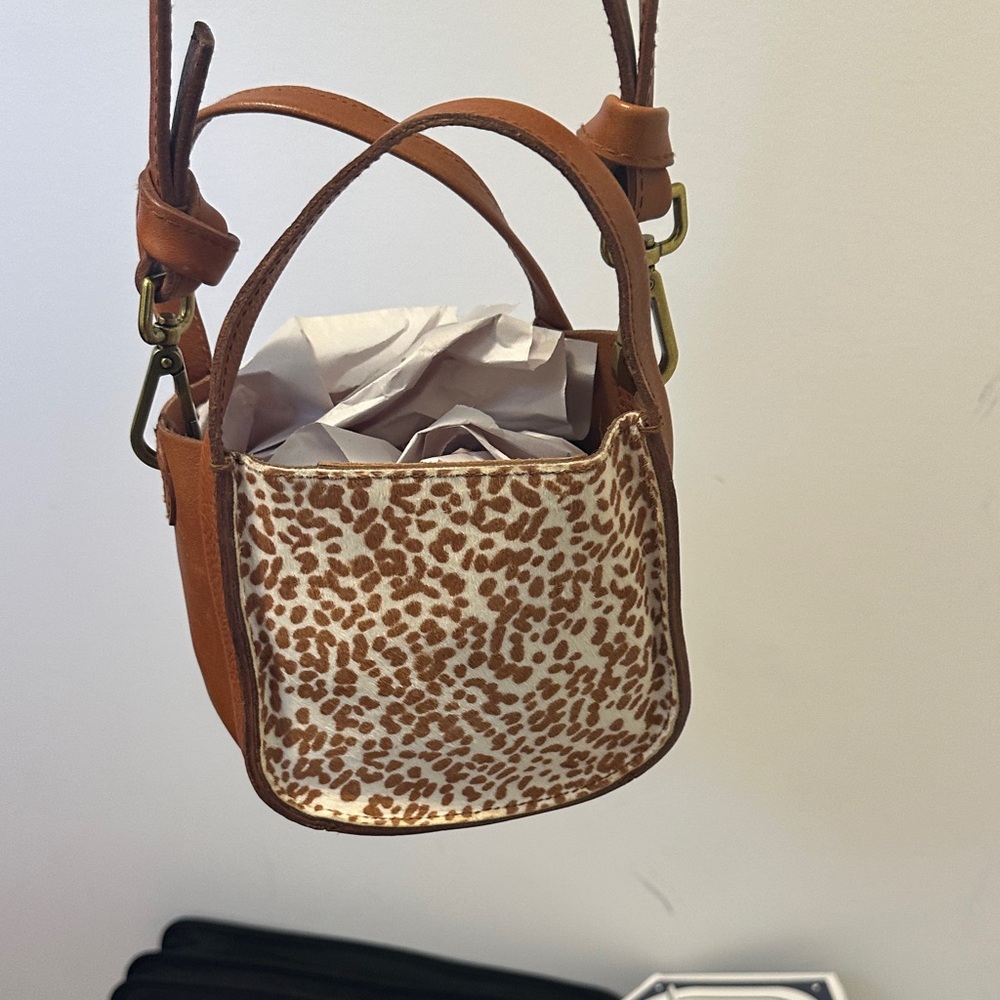 Madewell Brown and Cream Mini Bag